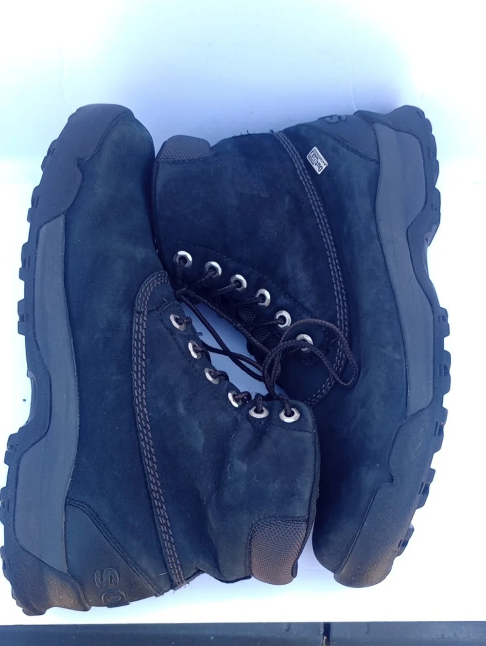 Sorel Paxson 6IN Outdry Hiking Boots Black Nubuck Leather Size 10.5 Waterproof